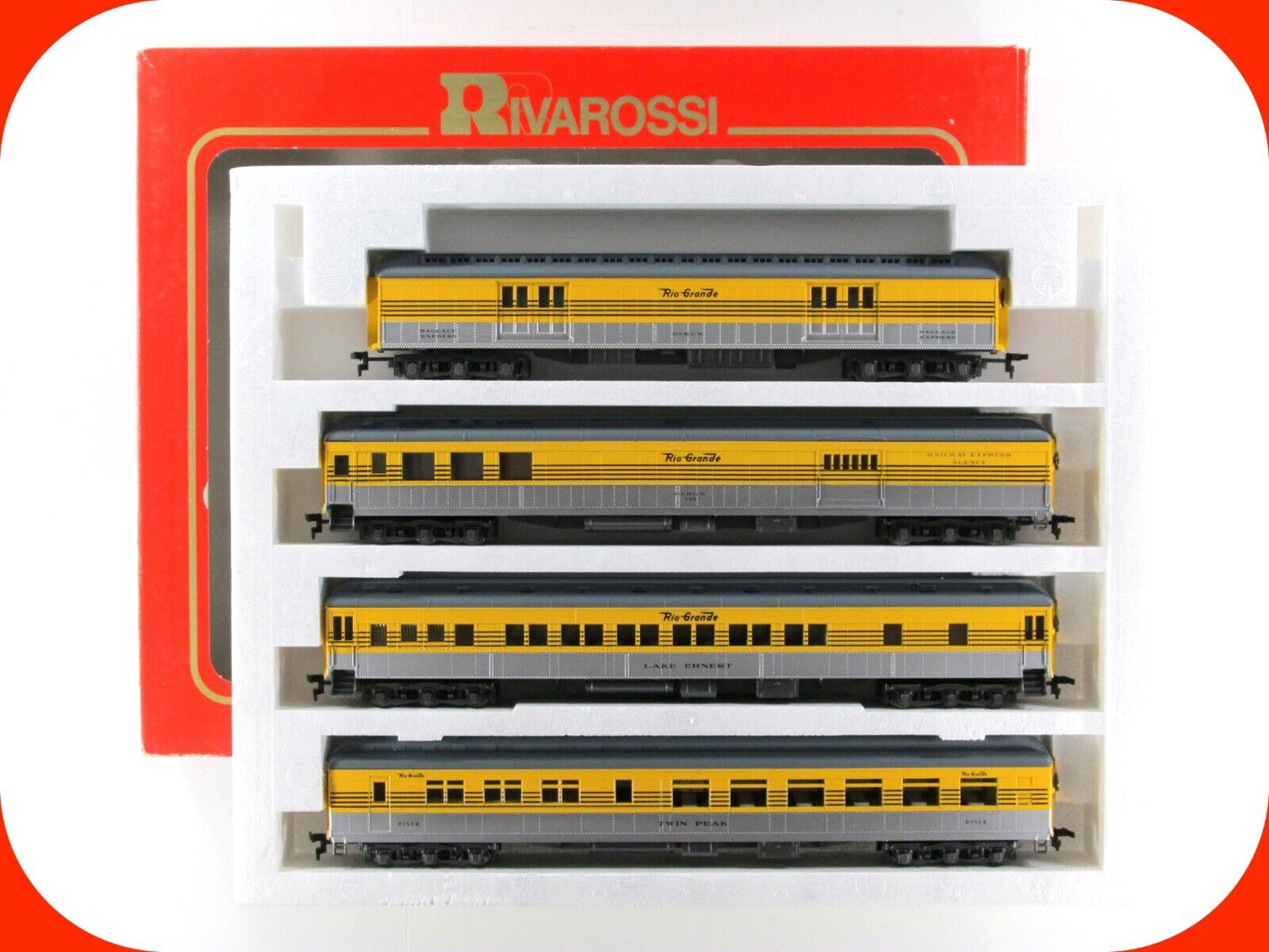HO Scale ***DENVER RIO GRANDE WESTERN*** 1920s Passenger Set A -- Rivarossi 6920