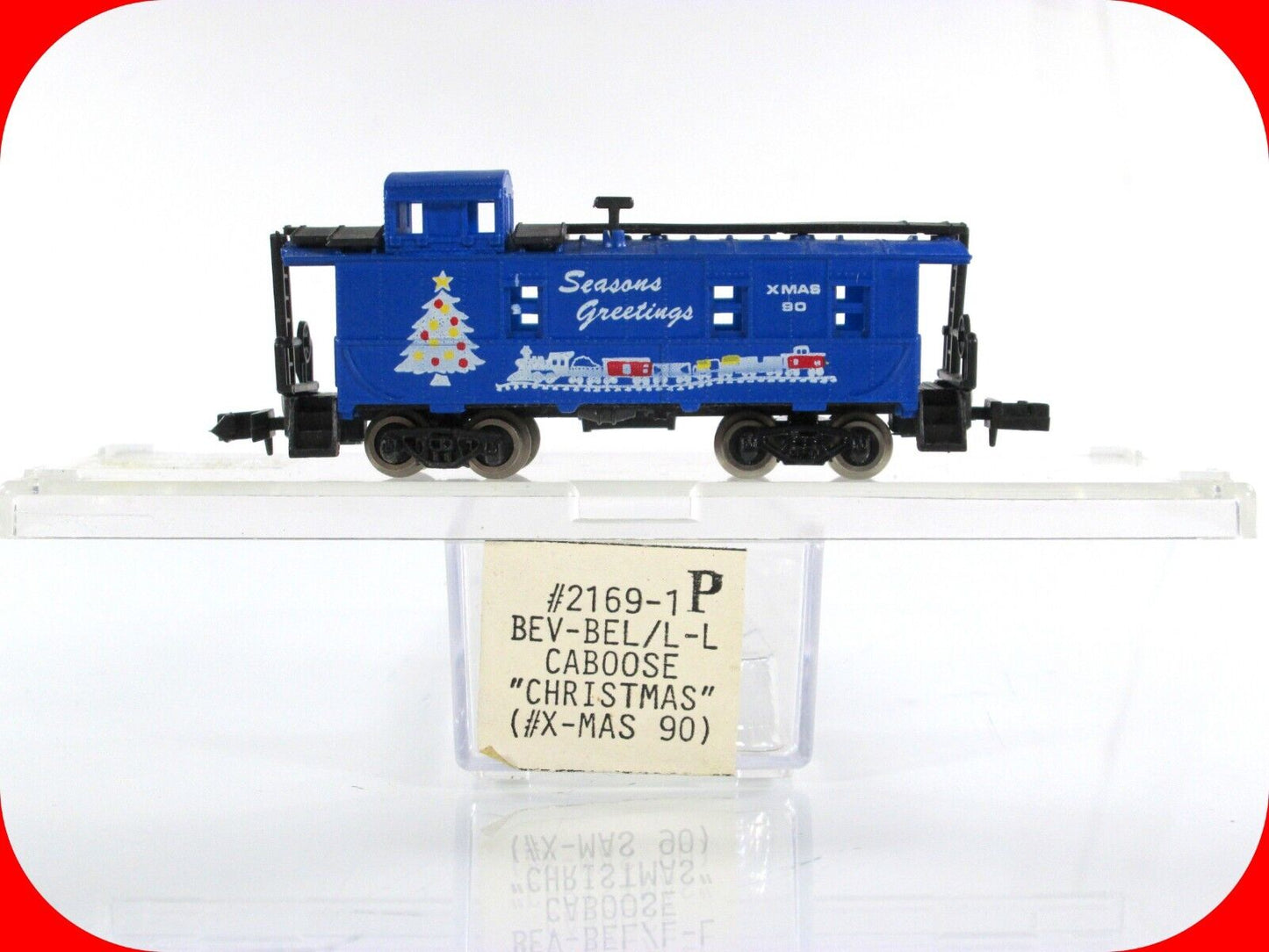 N Scale **SEASON'S GREETINGS** Christmas Caboose 1990, Bev-Bel, Life-Like 2169-1