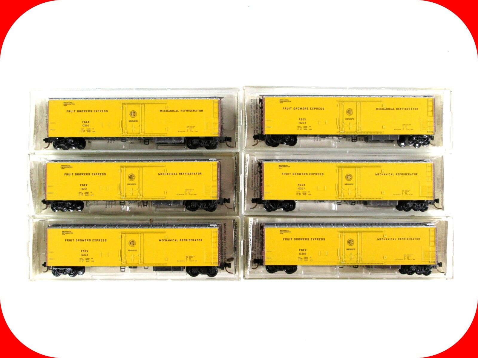 N Scale **FRUIT GROWERS EXPRESS** 51' Reefer 6-Car Set -Kadee Micro ...