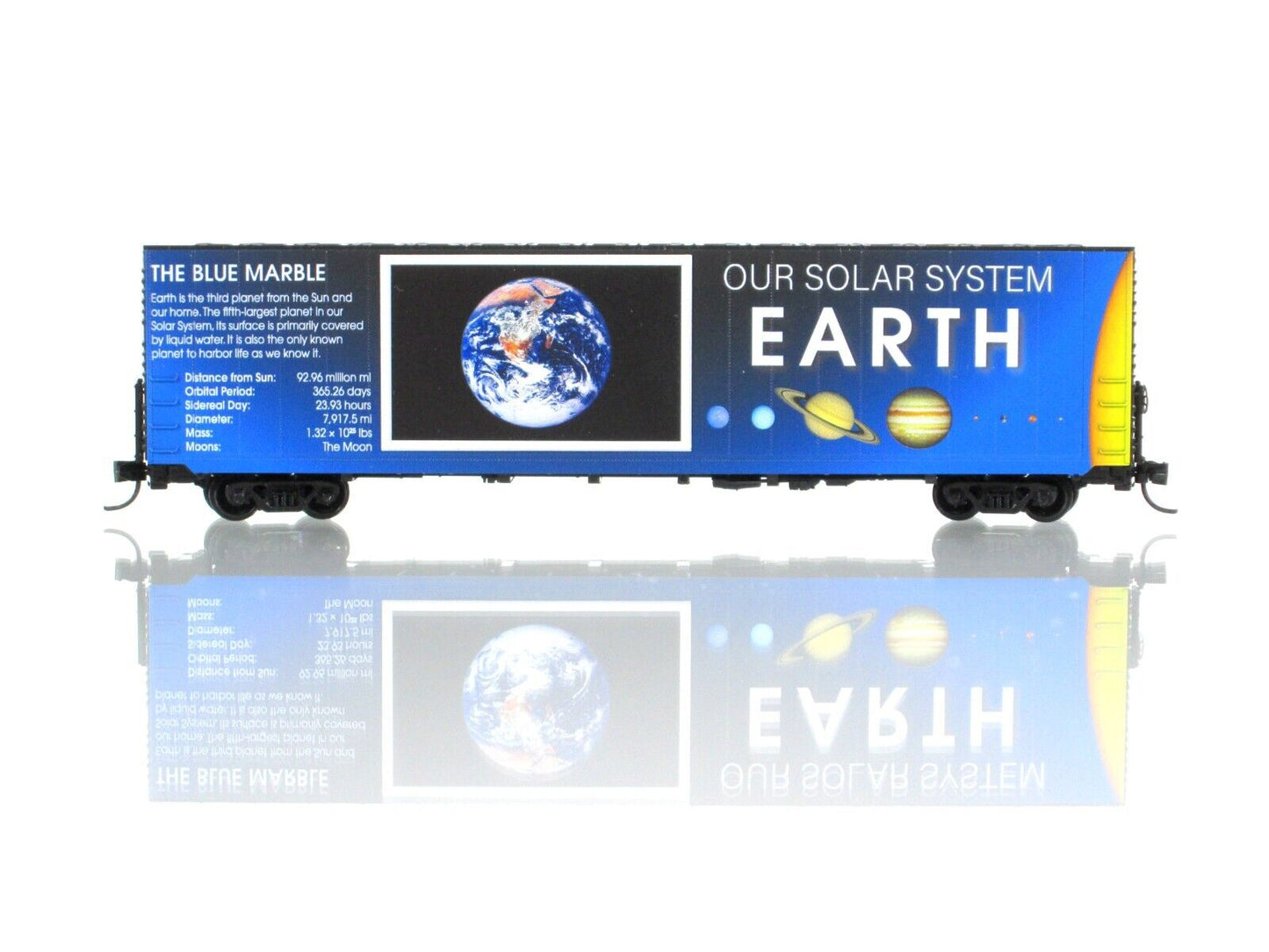 N Scale **EARTH** Solar System Planet Series 60' Box Car - Micro Trains 10202833