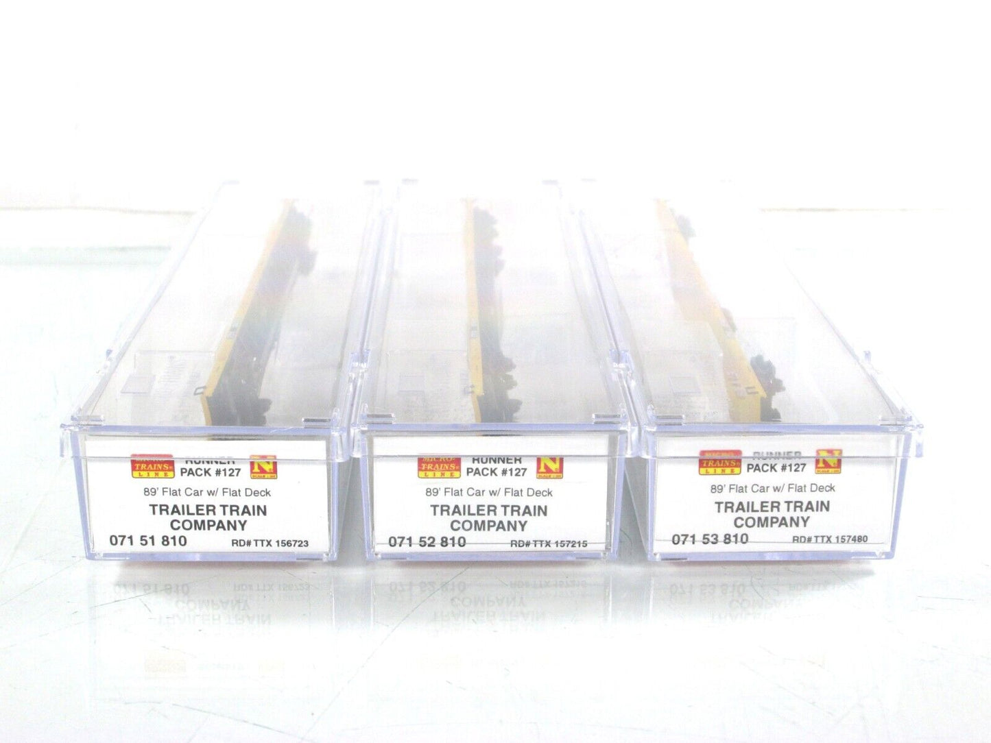 N Scale ***TTX*** 89' Flat Car 3-Pack Set - Micro Trains 99300127