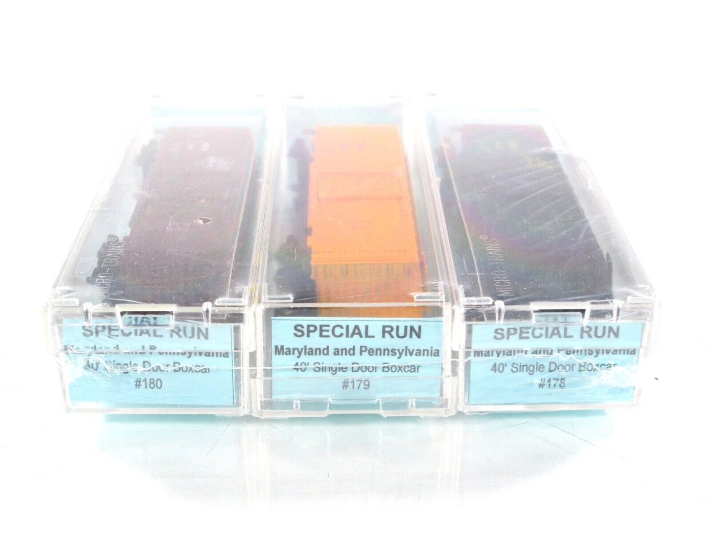 N Scale **MARYLAND & PENNSYLVANIA** Box Car 3-Pack - Micro Trains / Al's Kustom