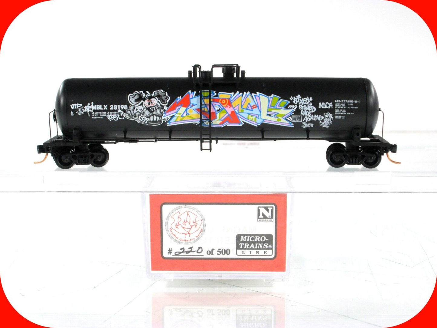 N Scale **Exxon-Mobil** Graffiti Tank Car MBLX - Micro Trains *RARE* #220 of 500