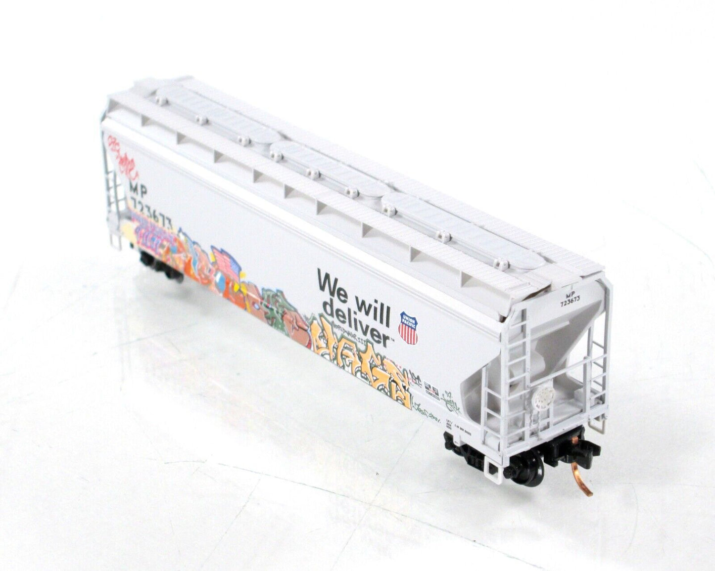 N Scale **MISSOURI PACIFIC**  9-11  Graffiti Hopper -- Micro Trains, #228 of 500