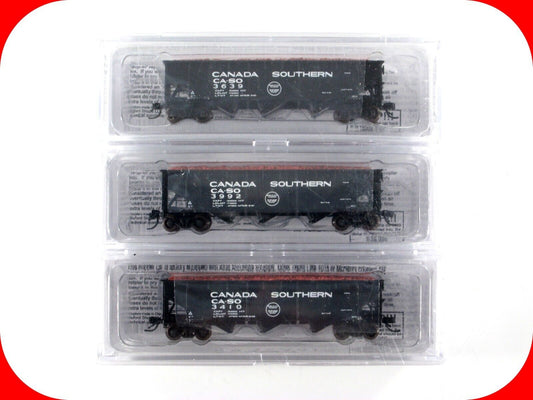 N Scale **CANADA SOUTHERN** Ore Hopper 3-Pack Set w/ Loads - Bluford 73013 *RARE