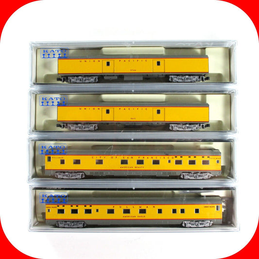 N Scale ***UNION PACIFIC*** Streamliner Passenger 4-Car Set A ---- Kato 106-5011