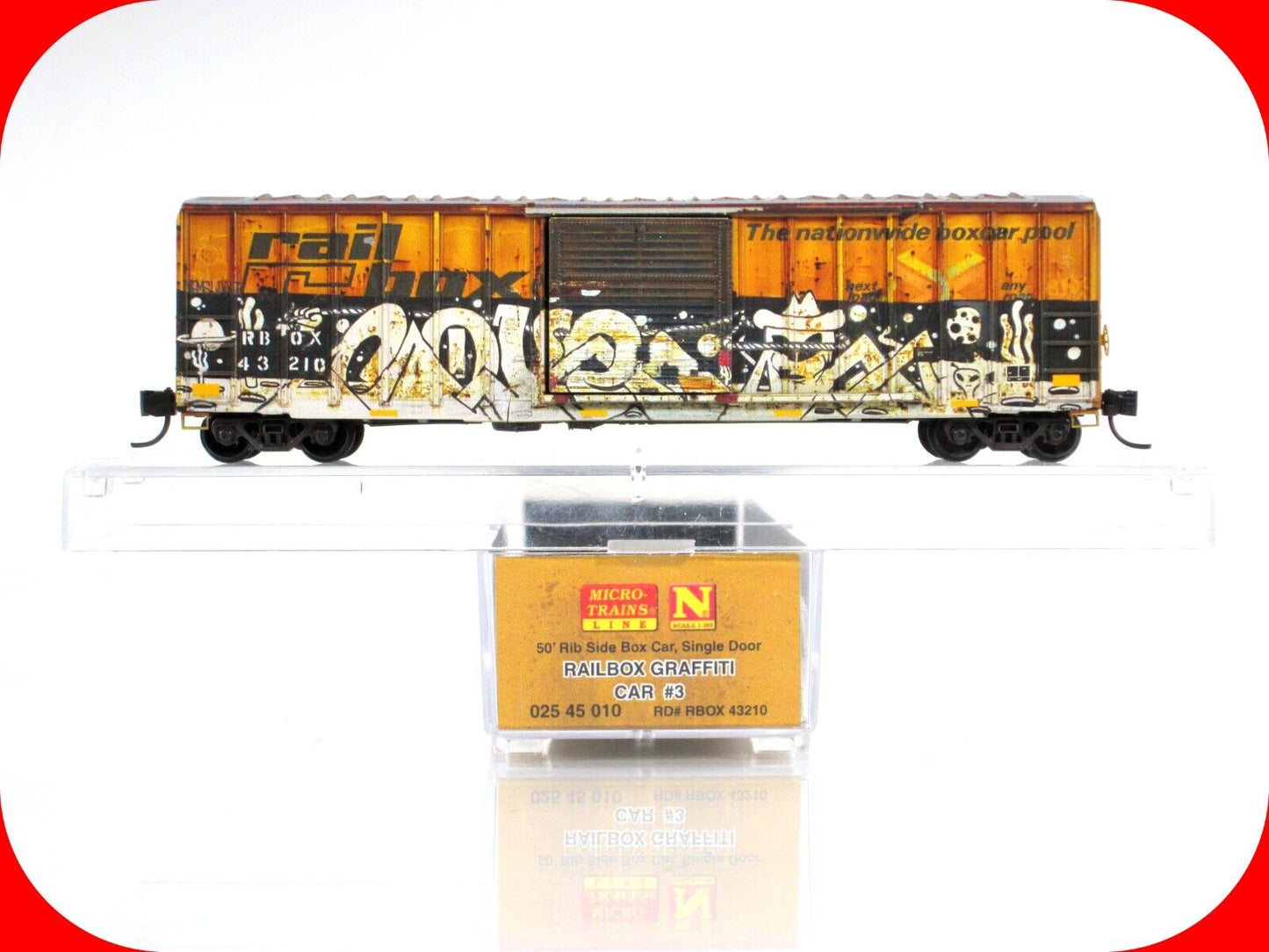 N Scale RAILBOX  **ALIEN ABDUCTION DAY** GRAFFITI Box Car, Micro Trains 02544010