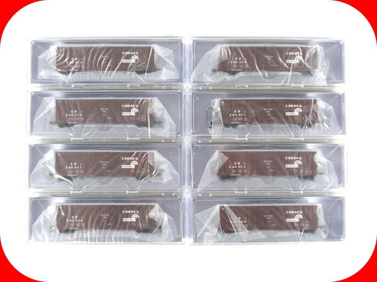 N Scale **CONRAIL** 50' Insulated Box Car 8-Pack Set, by WHEELS of TIME **RARE**
