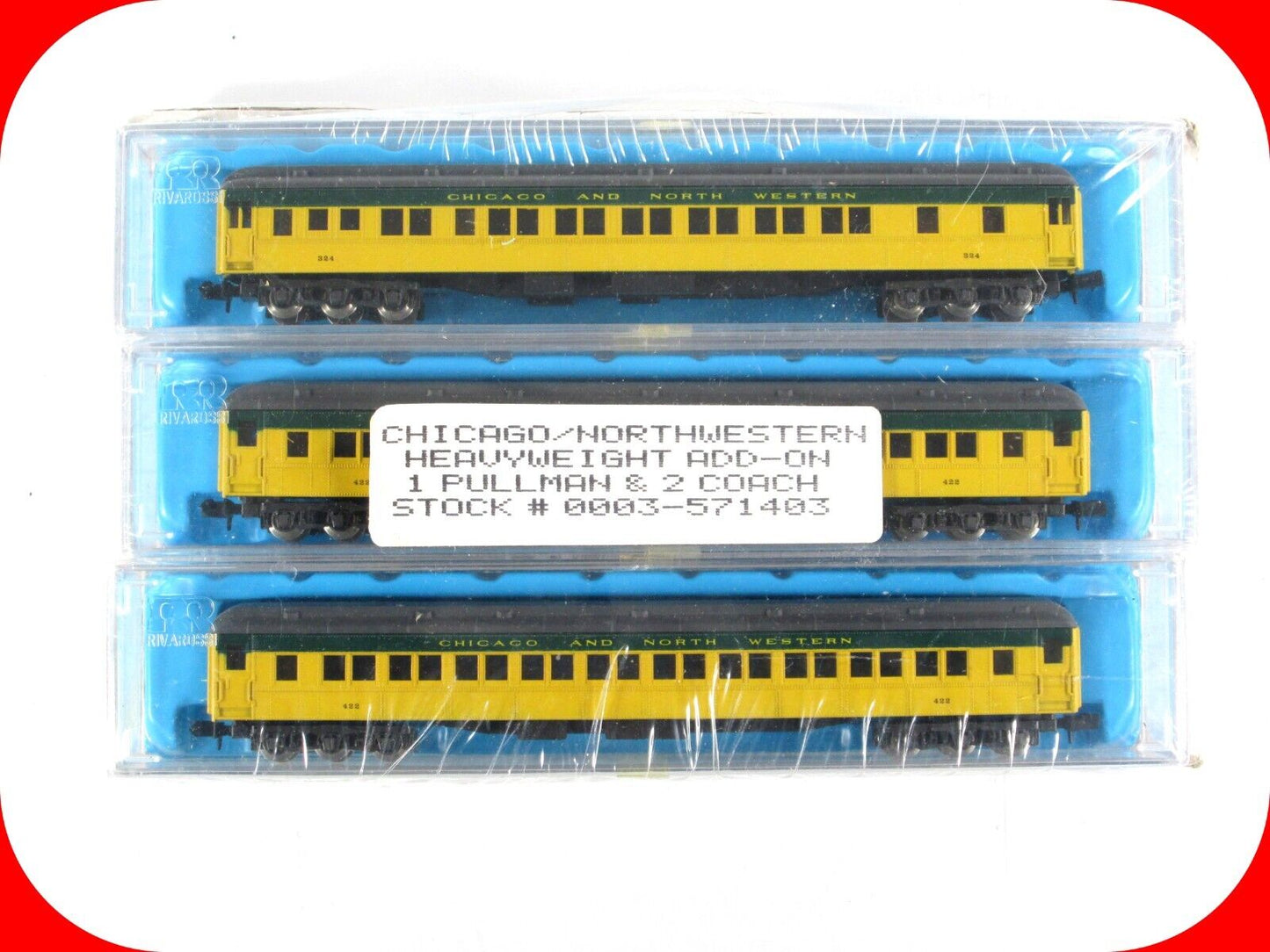 N Scale **CHICAGO NORTH WESTERN** Coach, Pullman Set - Con-Cor 571403 *VERY RARE
