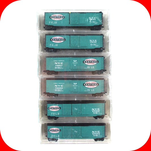 N Scale ***NEW YORK CENTRAL*** 50' Box Car 6-Pack Set - Kadee Micro Trains 31192