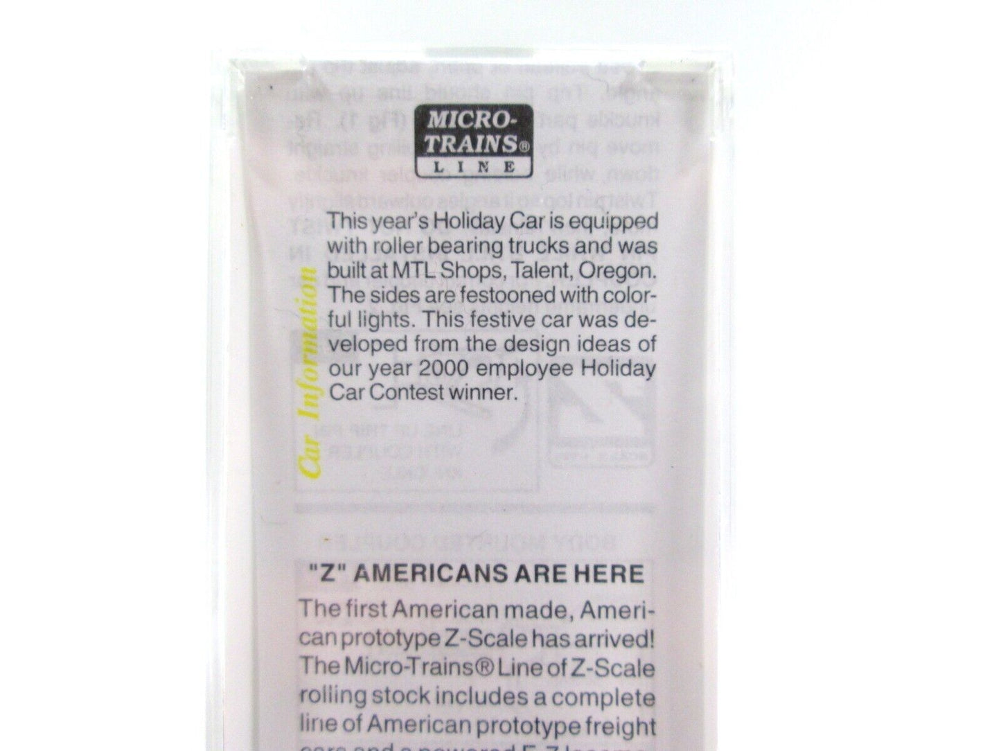 Z Scale **HOLIDAY EXPRESS** Christmas Lights Reefer #2000 - Micro Trains 13621-2