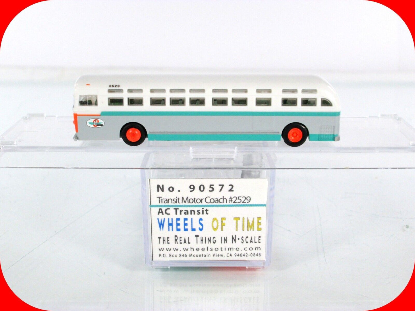 N Scale ***ALAMEDA CONTRA-COSTA TRANSIT*** Coach #2529 ---- WHEELS of TIME 90572