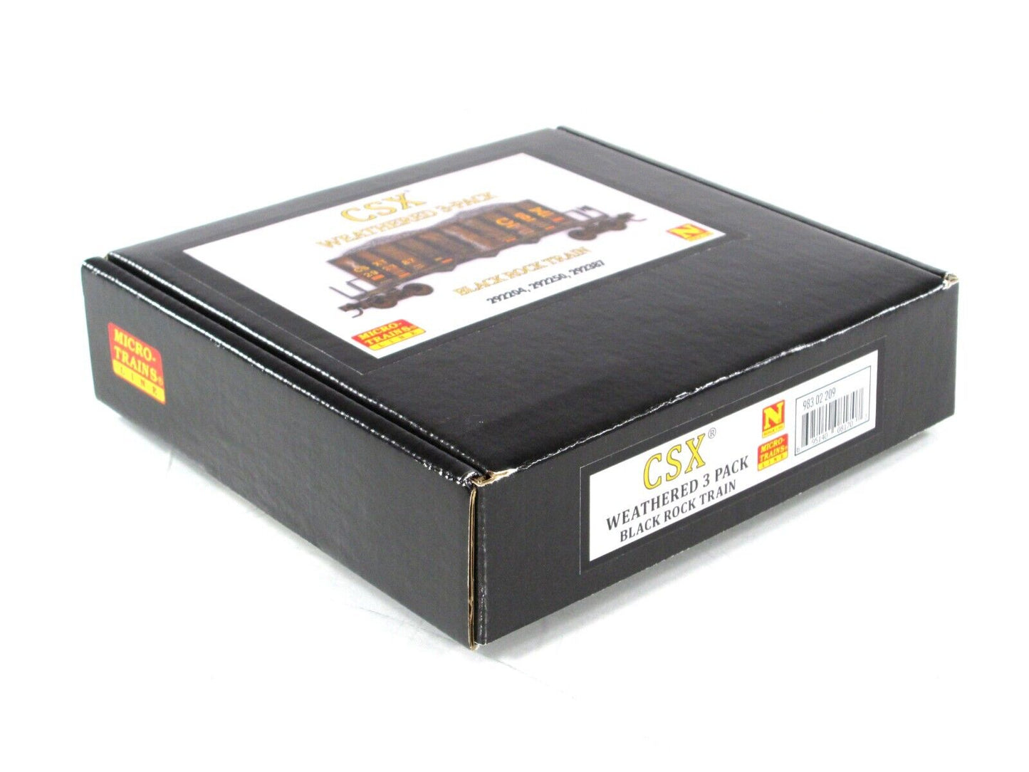 N Scale ***CSX*** Weathered Ortner "Black Rock" 3-Pack --- Micro Trains 98302209