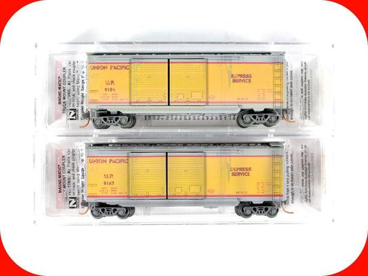 N Scale **UNION PACIFIC** Weathered  Express Box Car Set - Micro Trains 02344340