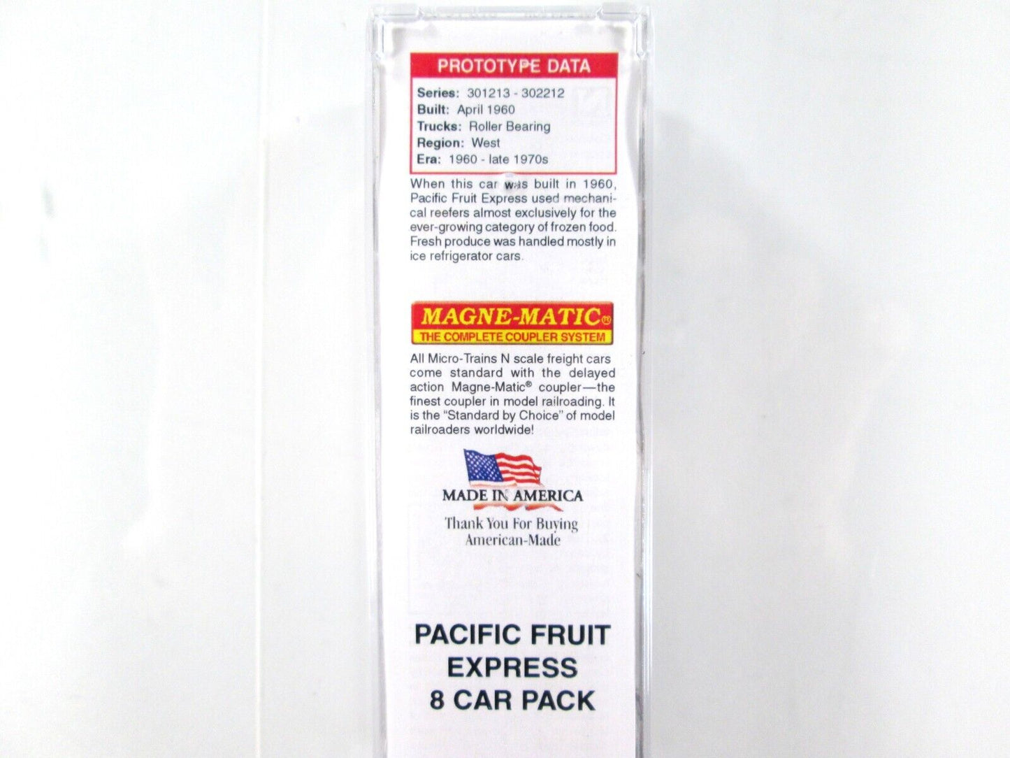 N Scale ***PACIFIC FRUIT EXPRESS*** Reefer 8-Pack Set ---- Micro Trains 99300802