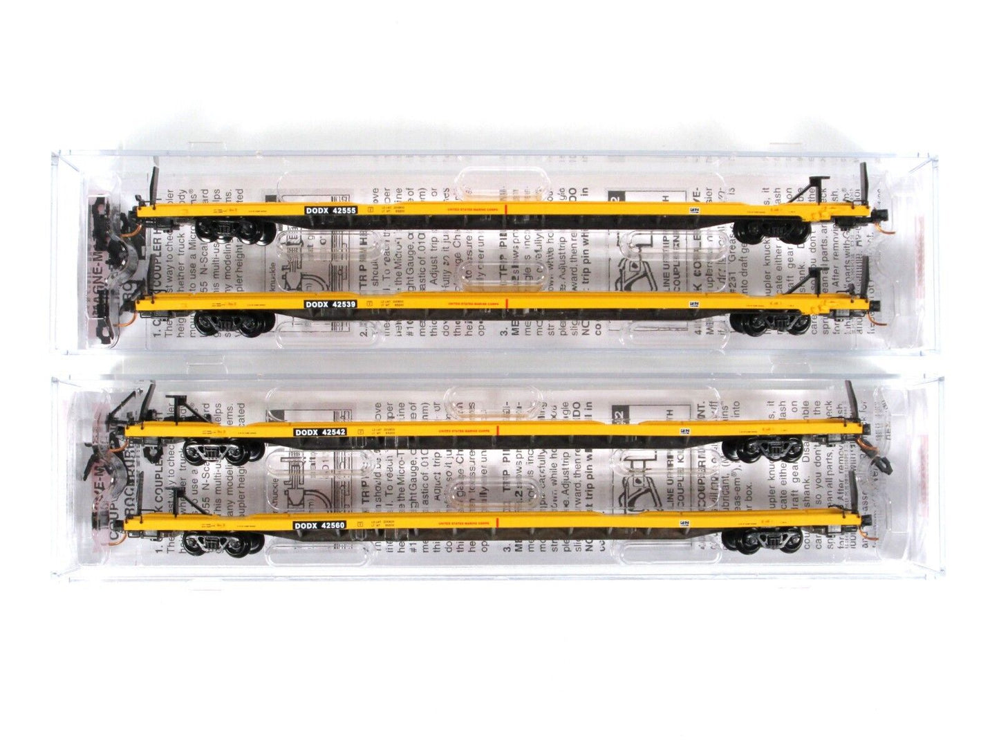 N Scale ***DEPARTMENT of DEFENSE*** 89' TOFC 4-Pack Set -- Micro Trains 99300013