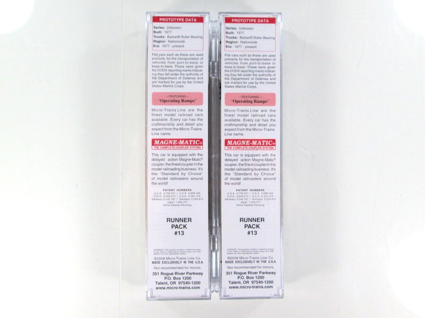 N Scale ***DEPARTMENT of DEFENSE*** 89' TOFC 4-Pack Set -- Micro Trains 99300013