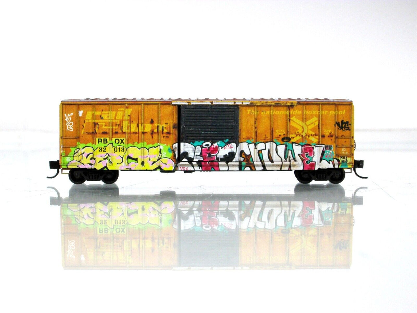 N Scale ***RAILBOX*** Mischief Night Graffiti Box Car ---- Micro Trains 02545014