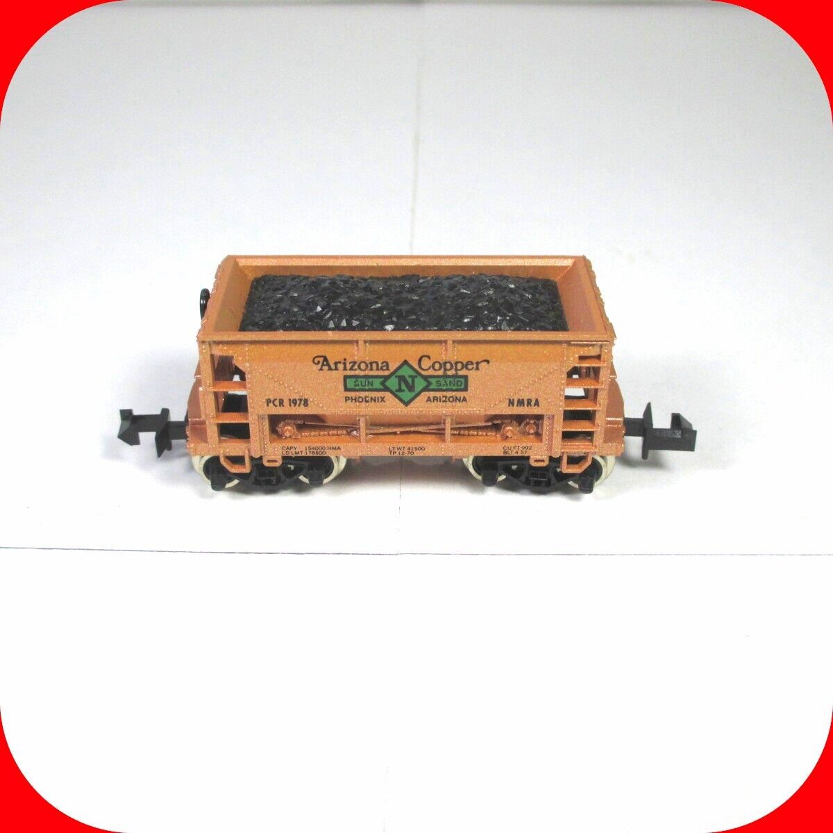 N Scale ***ARIZONA COPPER*** 70-Ton Mining Ore Car ---  Atlas / Sun-N-Sand, 1978