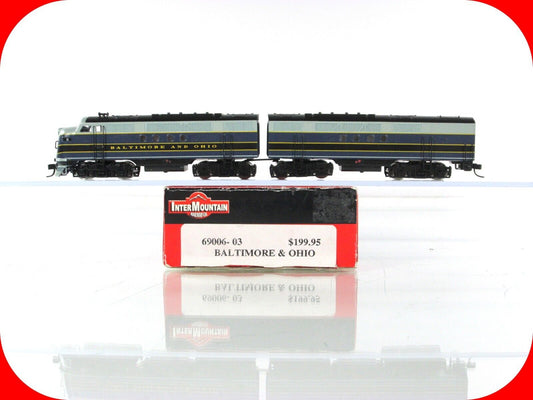 N Scale ***BALTIMORE OHIO*** EMD FT A/B Set #5 - Intermountain 69006-03, DCC Rdy