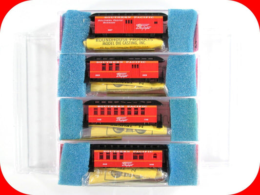 N Scale SOUTHERN PACIFIC DAYLIGHT Overton Passenger Set --Roundhouse, Knuckle Cp