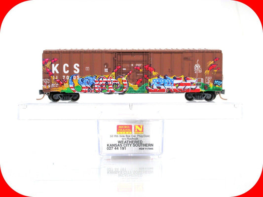 N Scale **KCS** Weathered & Graffiti 50' Box Car #117005 - Micro Trains 02744191