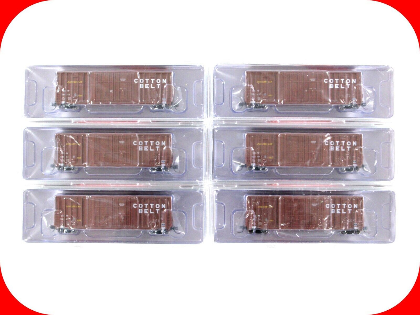 N Scale **COTTON BELT** 50' High Cube Box Car 6-Set -Intermountain 6134003 *RARE