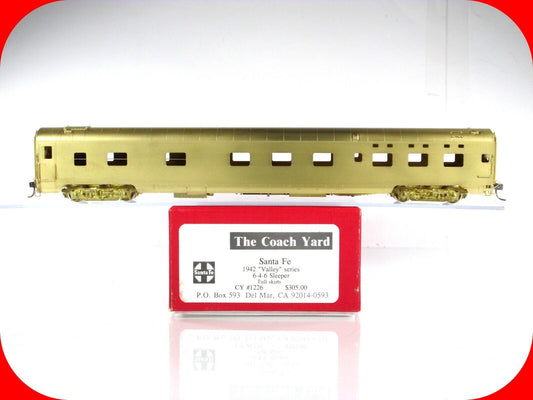 HO Scale BRASS *Santa Fe 1942 Valley Series* 6-4-6 Sleeper - The COACH YARD 1226