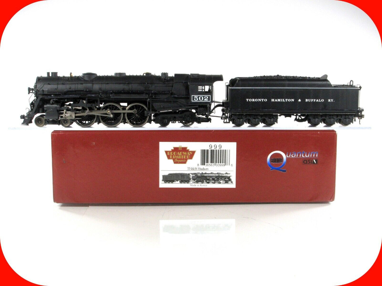 HO Scale *TORONTO HAMILTON BUFFALO* Hudson #502 -Broadway 999, DCC Quantum Sound