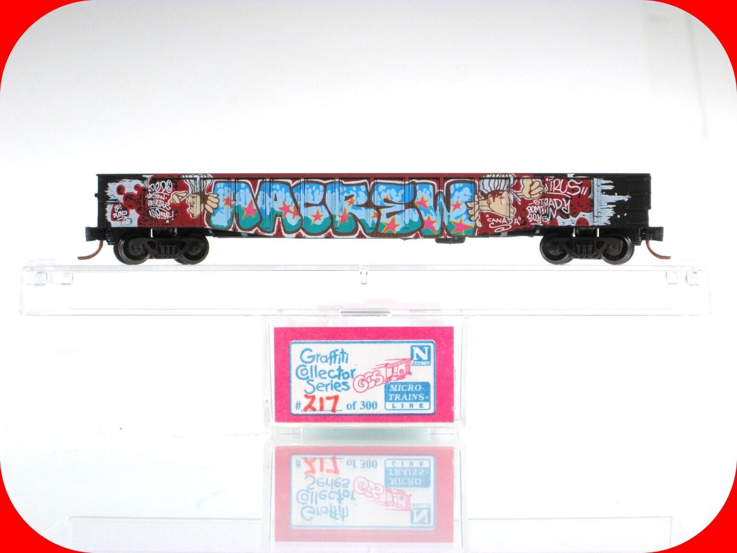 N Scale CP Rail **AACREW** Graffiti Gondola, #217 of 300 -- Micro Trains **RARE*