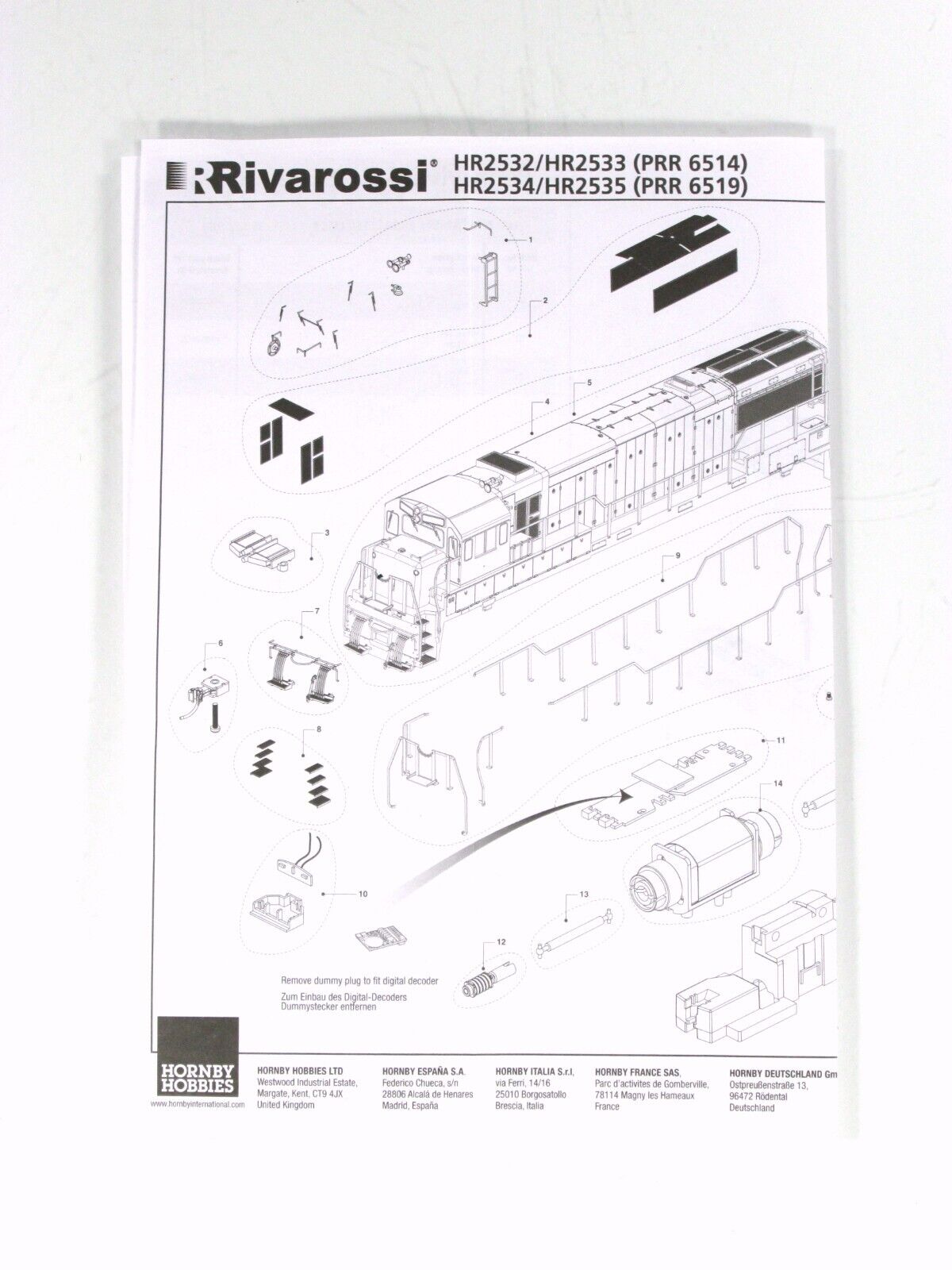 HO Scale ***Pennsylvania*** U25C Phase IIIb #6519 - Rivarossi HR2535 - DCC Sound