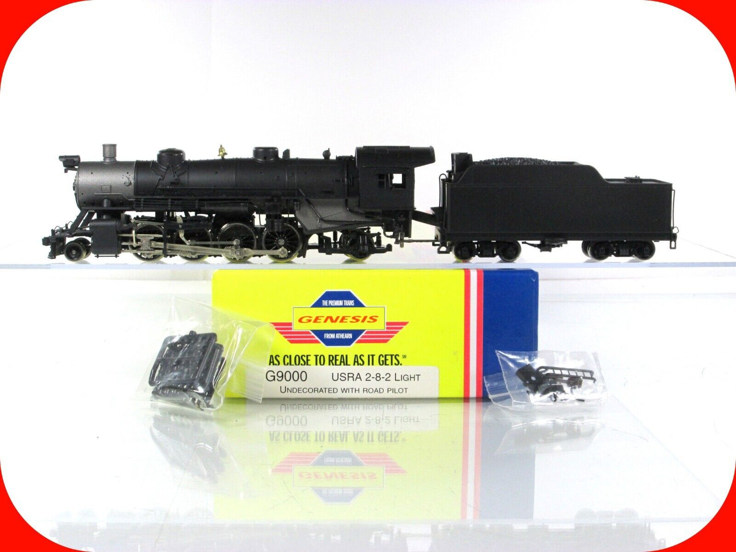 HO Scale ***USRA 2-8-2*** Locomotive, Unlettered -Athearn Genesis G9000, DCC Rdy