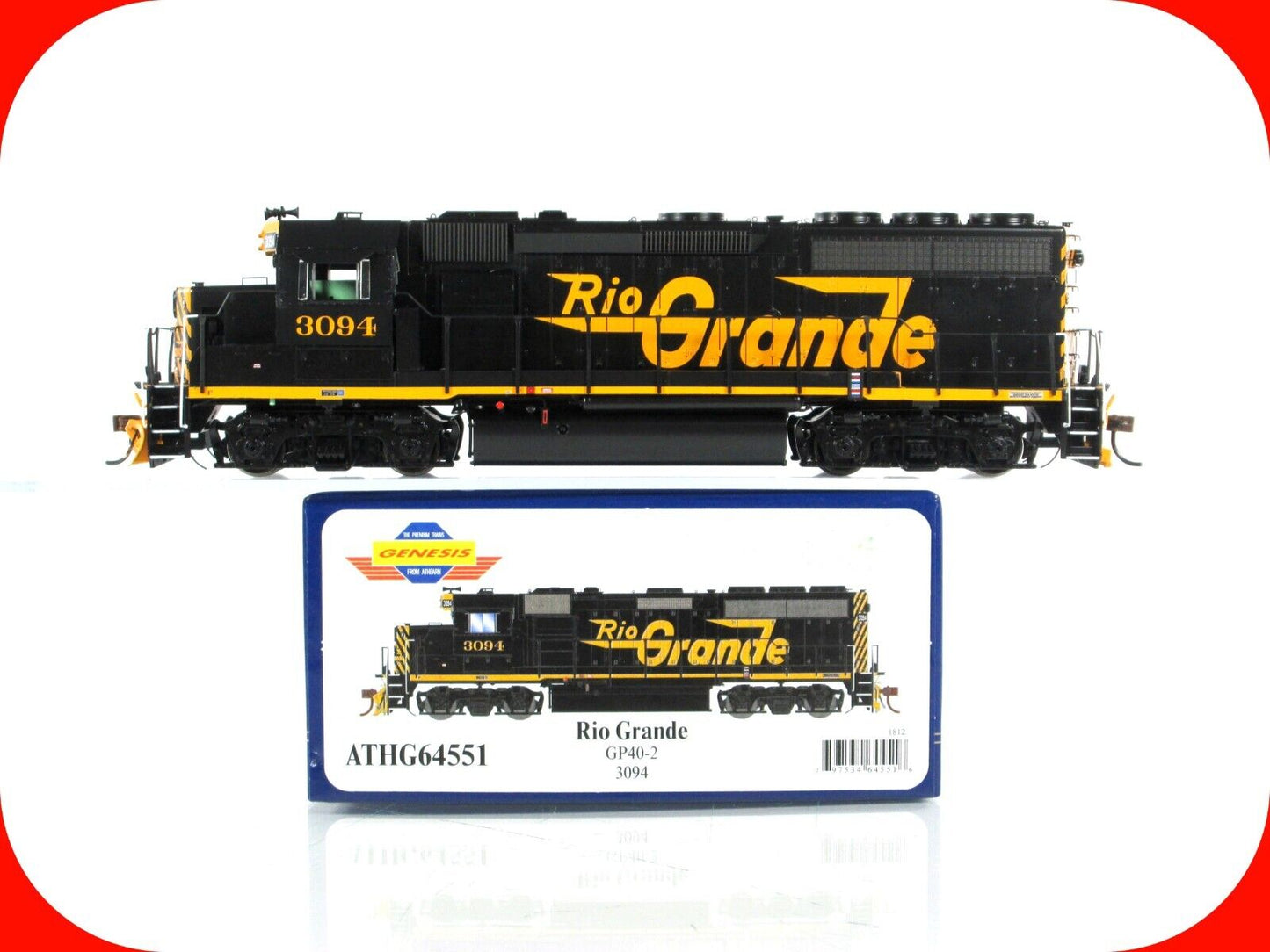 HO Scale ***DENVER & RIO GRANDE*** GP40-2 #3094 --- Athearn ATHG64551, DCC Ready