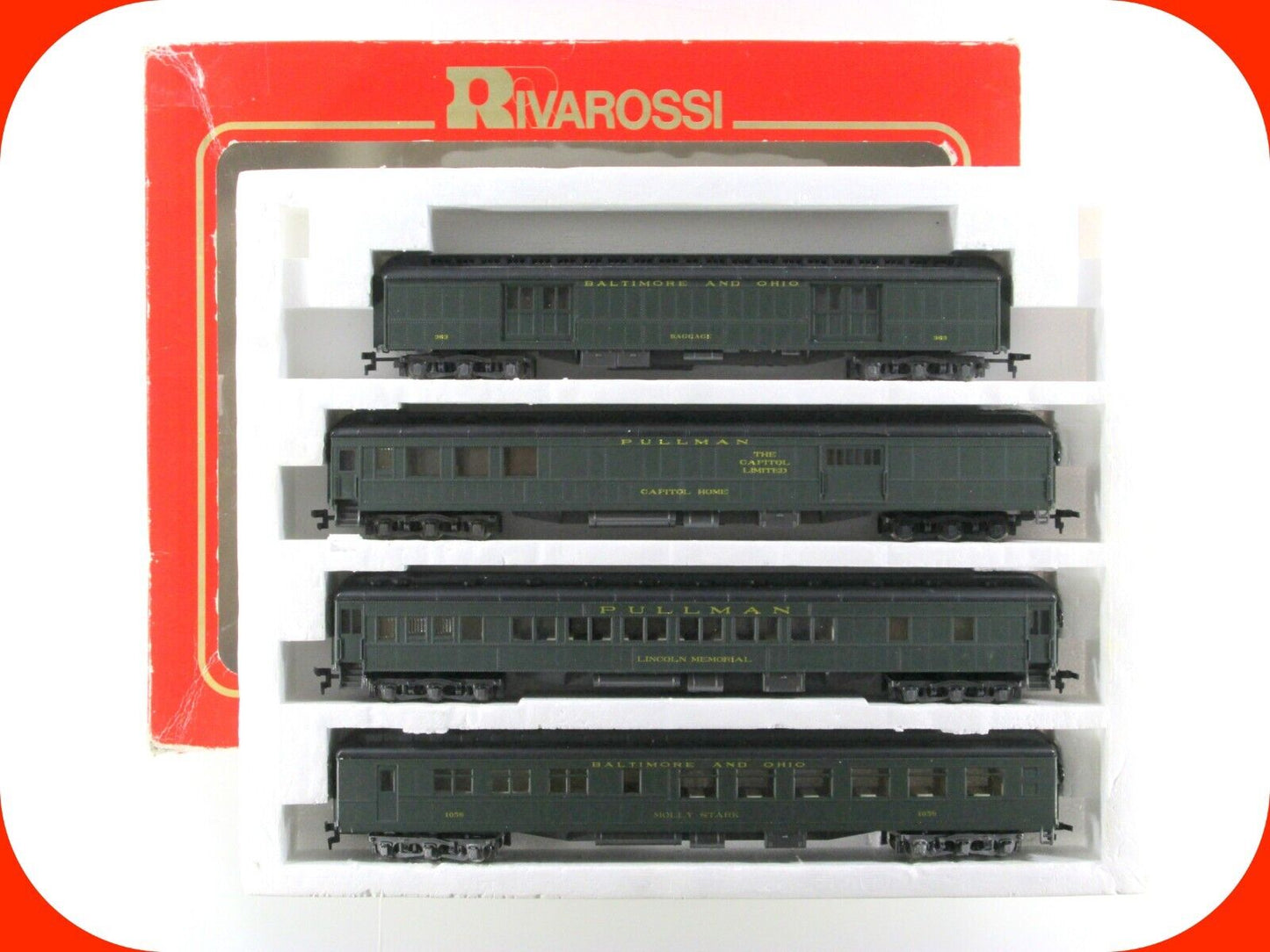 HO Scale **BALTIMORE & OHIO** CAPITOL LTD 1920s Passenger Set A - Rivarossi 6906