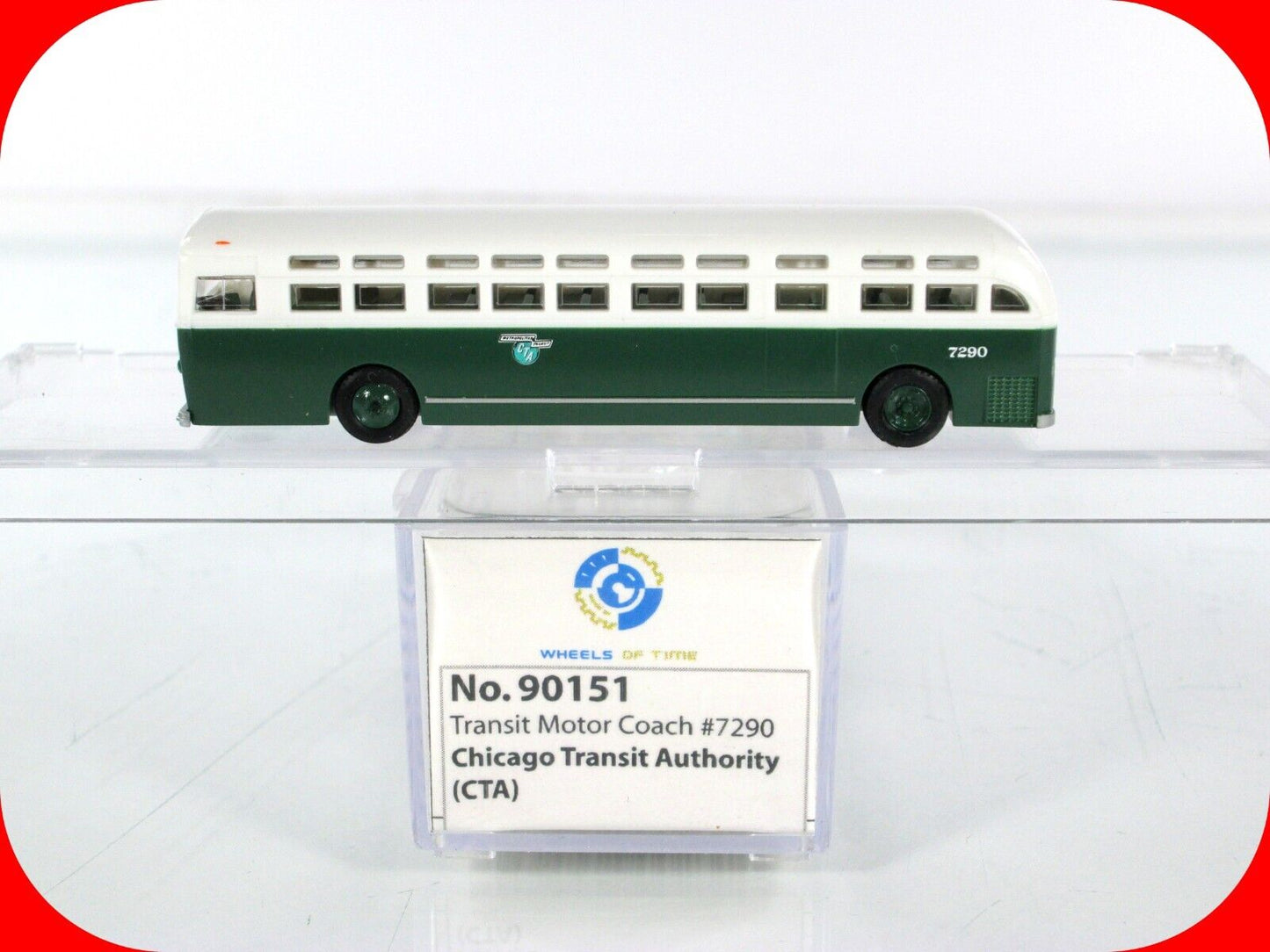 N Scale ***CHICAGO TRANSIT AUTHORITY*** Motor Coach #7290 - WHEELS of TIME 90151