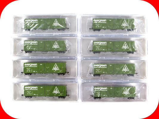 N Scale **EVERGREEN** Southern Pacific 50' Box Car 8-Set - WHEELS of TIME **RARE