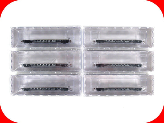 N Scale *DENVER RIO GRANDE* 53'-6" Flat Car 6-Pack Set - WHEELS of TIME **RARE**