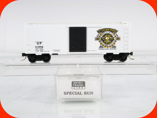 N Scale **U.P. GOLDEN SPIKE** *1869-1994* Box Car - Micro Trains / Lowell Smith