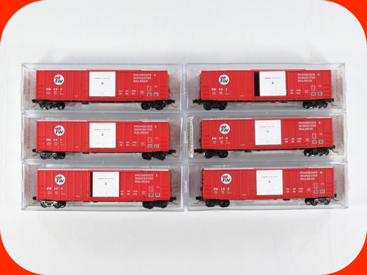 N Scale **PROVIDENCE WORCESTER** Box Car Set - Premiere Editions 2657, MTL *RARE