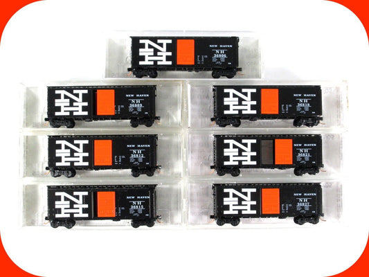 N Scale ***NEW HAVEN*** Box Car 7-Pack Set - Premiere Editions 2564, MTL **RARE*