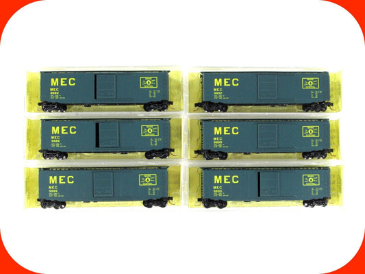N Scale **MAINE CENTRAL** 50' Box Car 6-Set - Premiere Editions 2527, MTL **RARE
