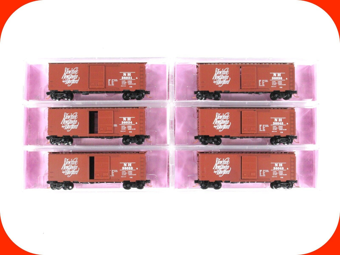 N Scale ***NEW HAVEN*** Box Car Set, NYNH&H - Premiere Editions 2662, MTL **RARE
