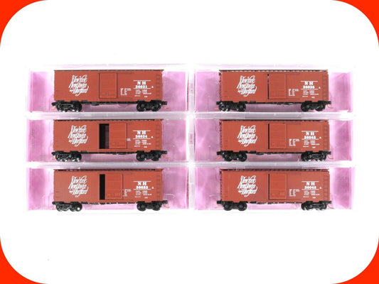 N Scale ***NEW HAVEN*** Box Car Set, NYNH&H - Premiere Editions 2662, MTL **RARE