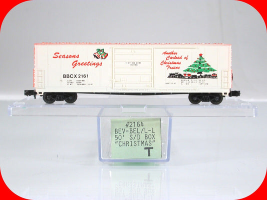 N Scale CHRISTMAS SEASON'S GREETINGS 50' Box Car --- BBCX 2161 ---- Bev-Bel 2164