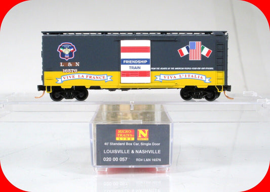 N Scale **LOUSIVILLE NASHVILLE* Friendship Train Box Car - Micro Trains 02000057