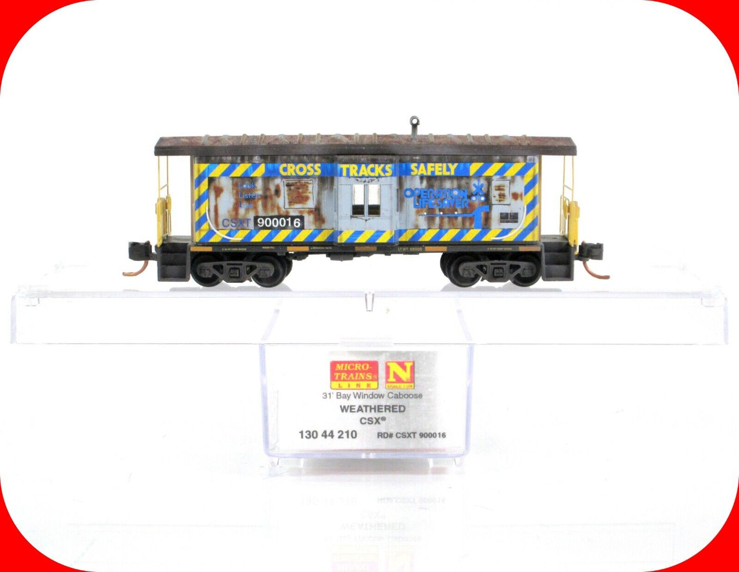 N Scale **CSX** Weathered **OPERATION LIFESAVER** Caboose, Micro Trains 13044210