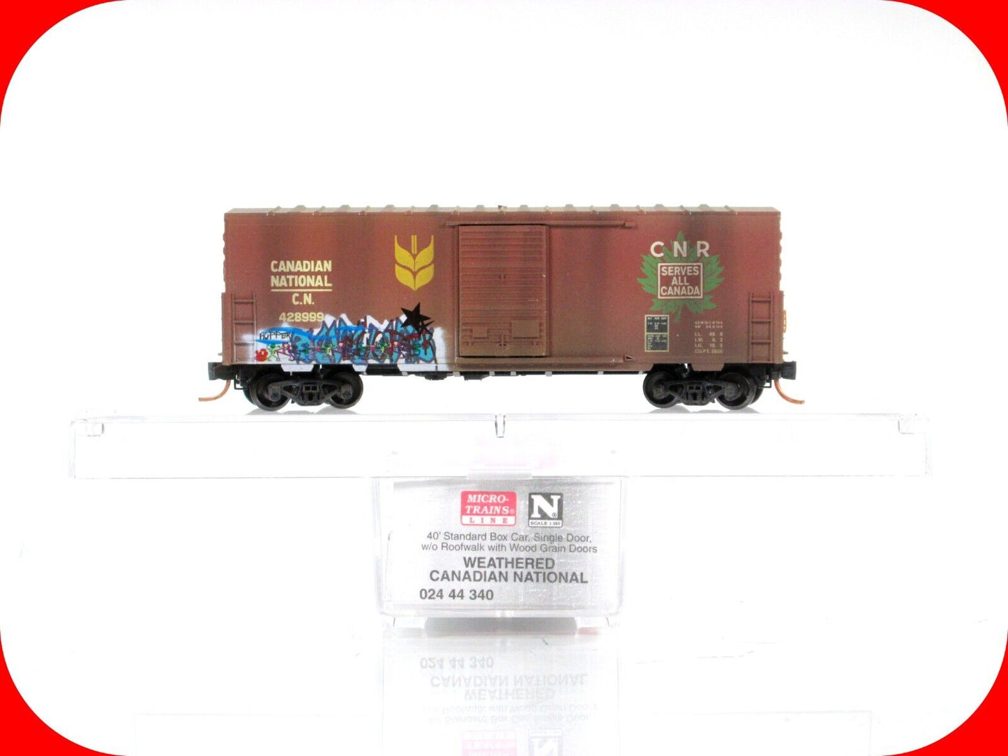 N Scale **CANADIAN NATIONAL** Weathered Box Car #428999 - Micro Trains 02444340