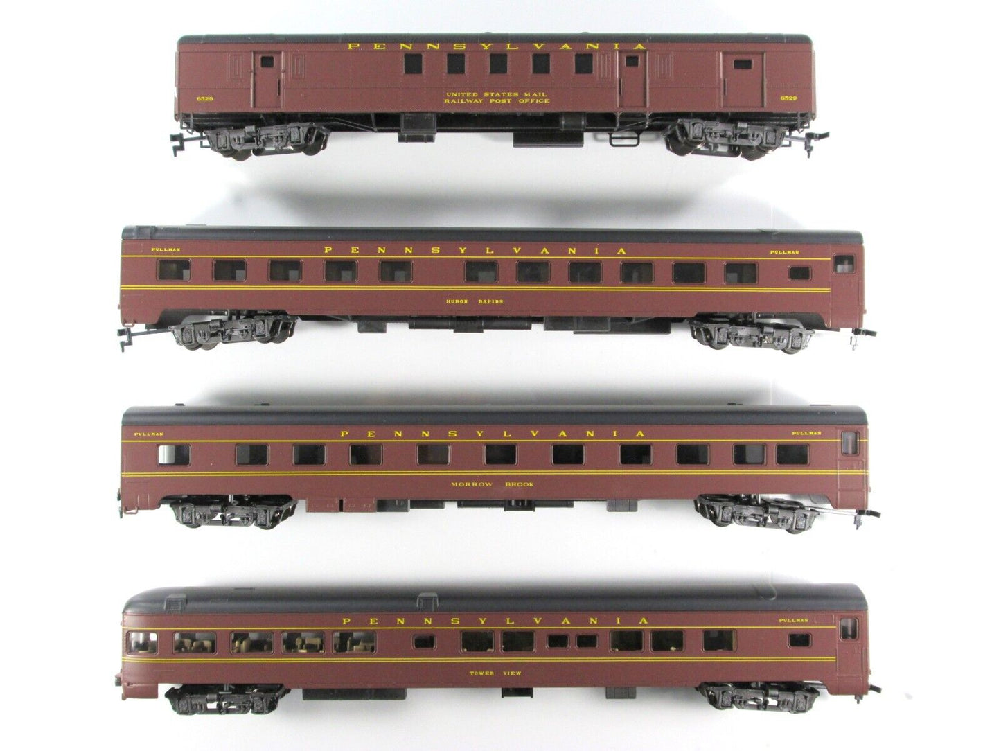 HO Scale *PENNSYLVANIA* 1930s Passenger 4-Car Set B -- Rivarossi 6959, Interiors