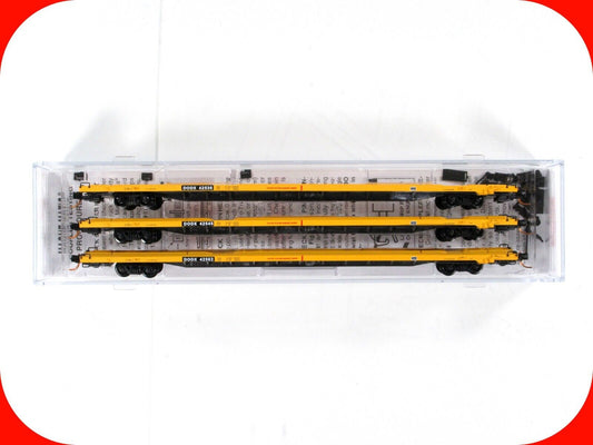 N Scale **US MARINE CORPS** 89' TOFC Flat Car 3-Pk, DODX - Micro Trains 99301100
