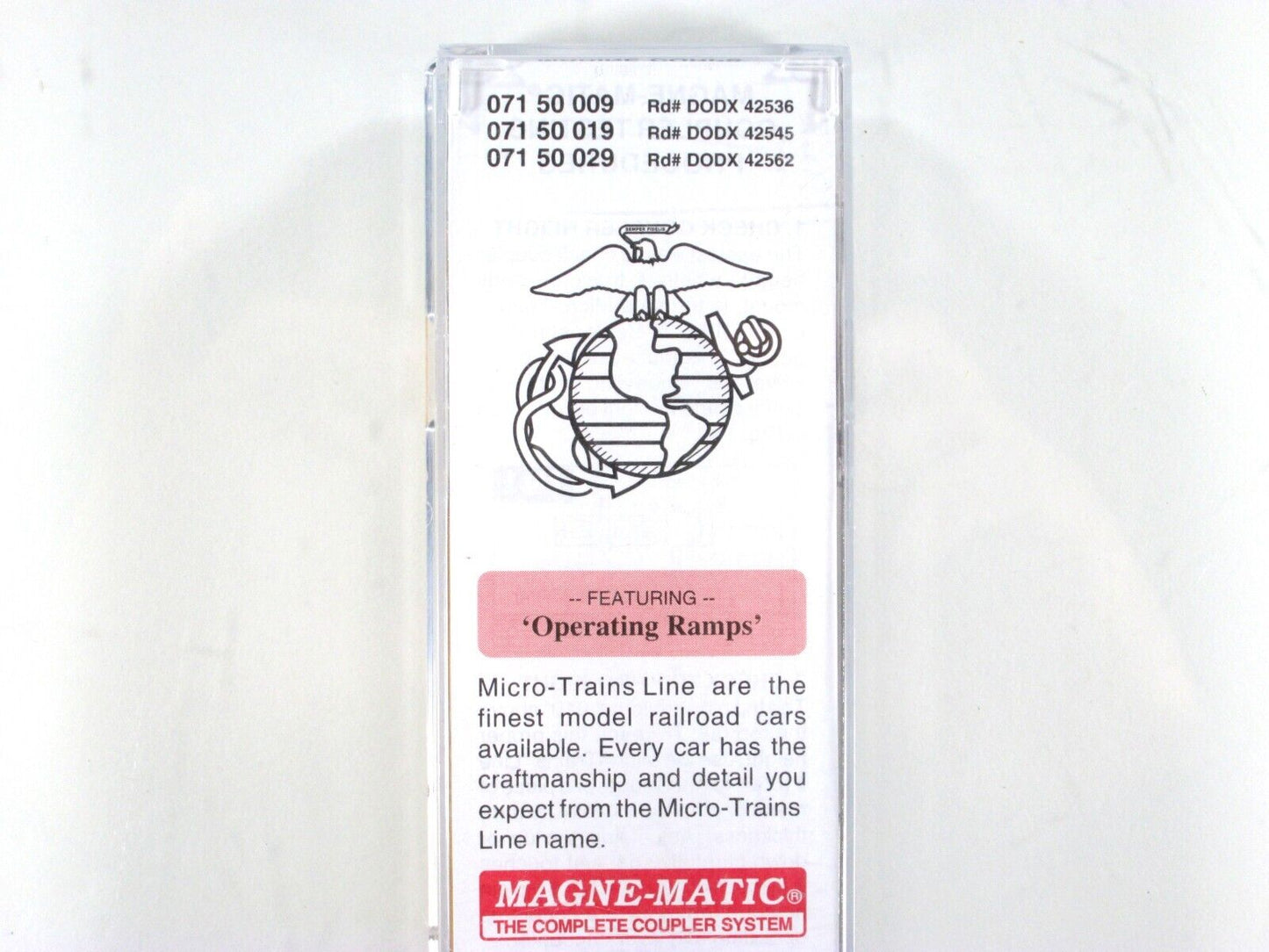 N Scale **US MARINE CORPS** 89' TOFC Flat Car 3-Pk, DODX - Micro Trains 99301100